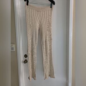 Edikted Harley Cream Knit Pants Size XS/S